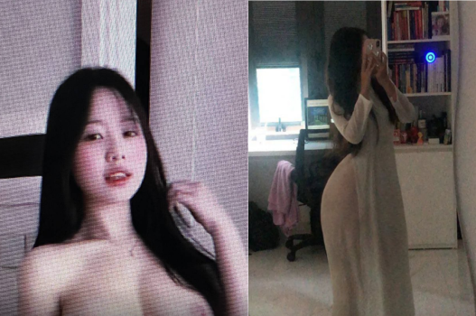 Gái xinh đẹp uốn lượn khi phấn chấn