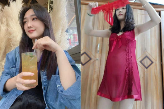 Vợ dâm thích mặc quần dây lọt khe khi làm tình